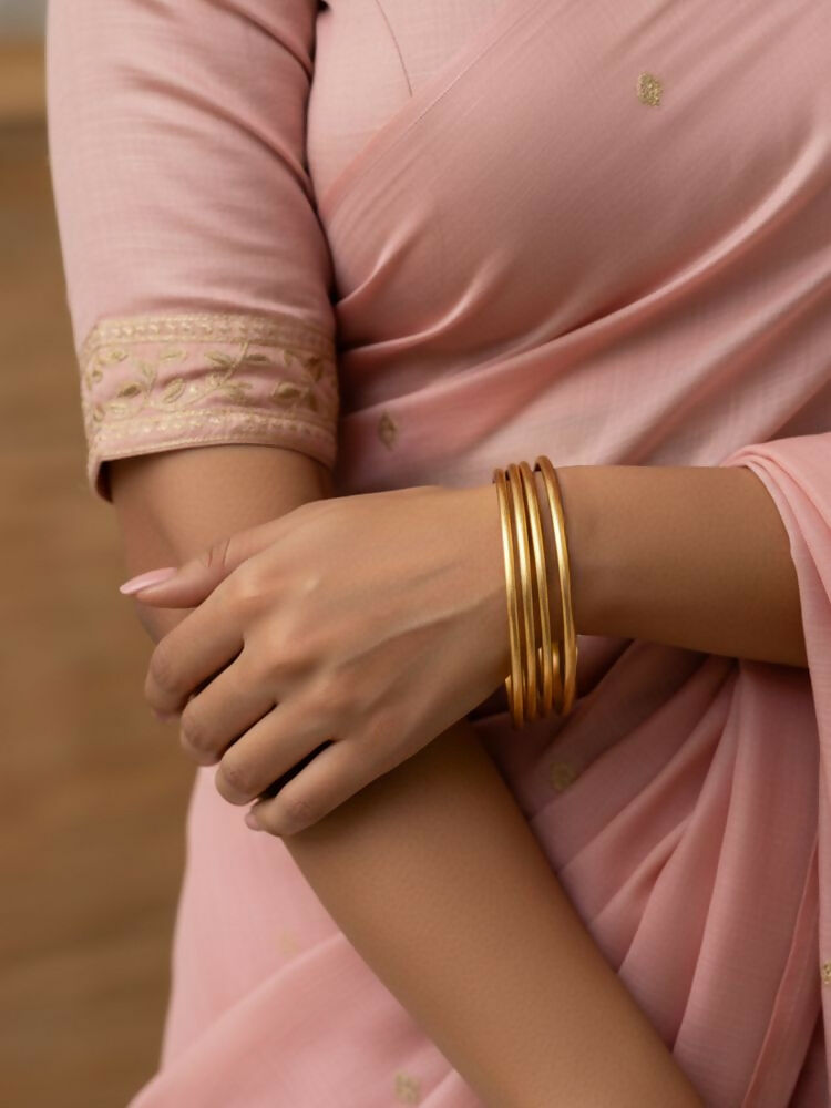 NVR Women Set of 4 Gold Plated Handcrafted Bangle | Grab2Buy