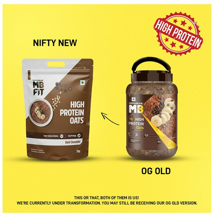 MuscleBlaze MB Fit 22g High Protein Oats - Dark Chocolate | Grab2Buy