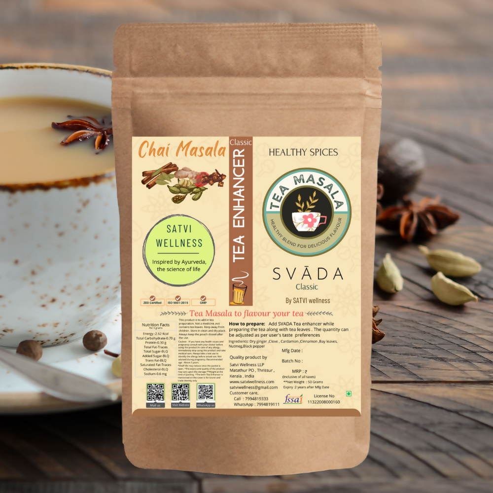 Satvi Wellness Tea Masala-Classic | Chai Masala | Satvi svĀda Tea Enhancer | Grab2Buy