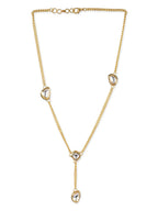 Gold-Toned White Brass Gold-Polished Necklace - Ruby Raang | Grab2Buy