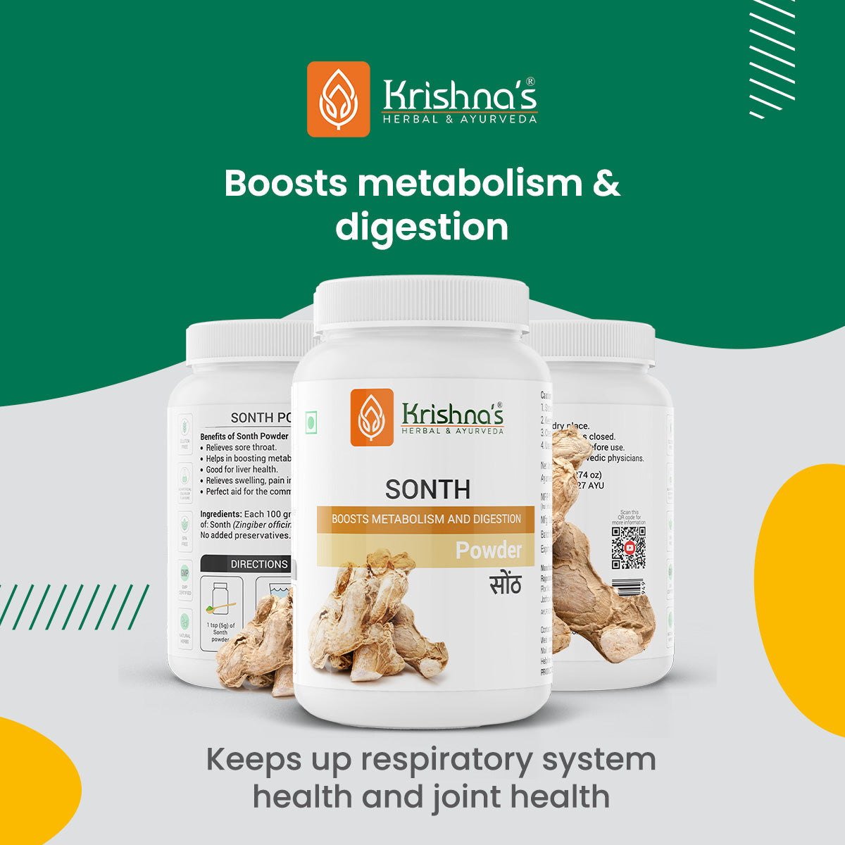 Krishna'S Herbal & Ayurveda Sonth Powder | Grab2Buy