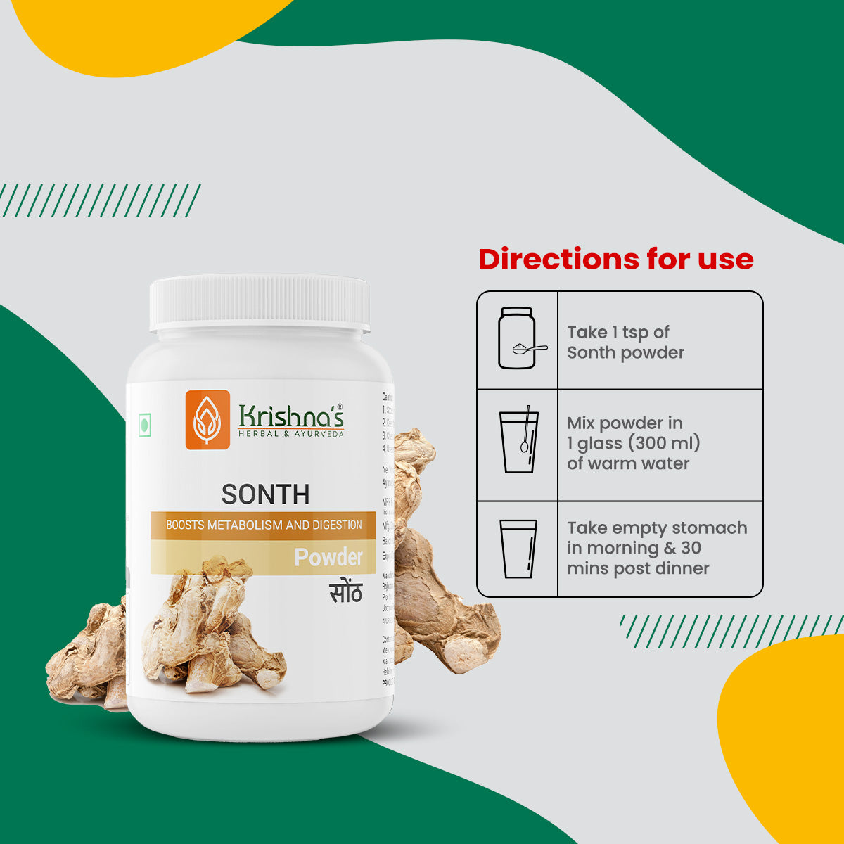 Krishna'S Herbal & Ayurveda Sonth Powder | Grab2Buy