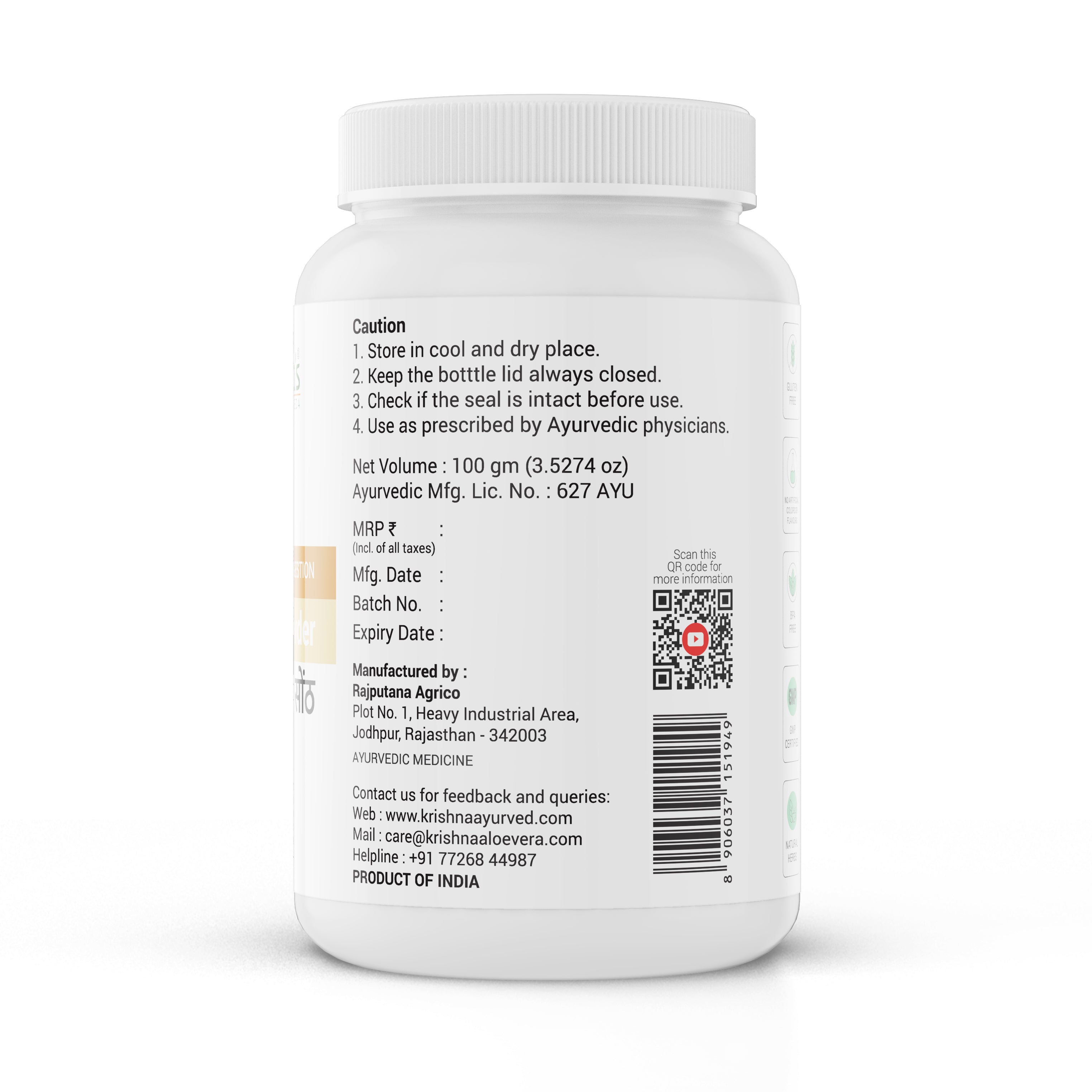 Krishna'S Herbal & Ayurveda Sonth Powder | Grab2Buy