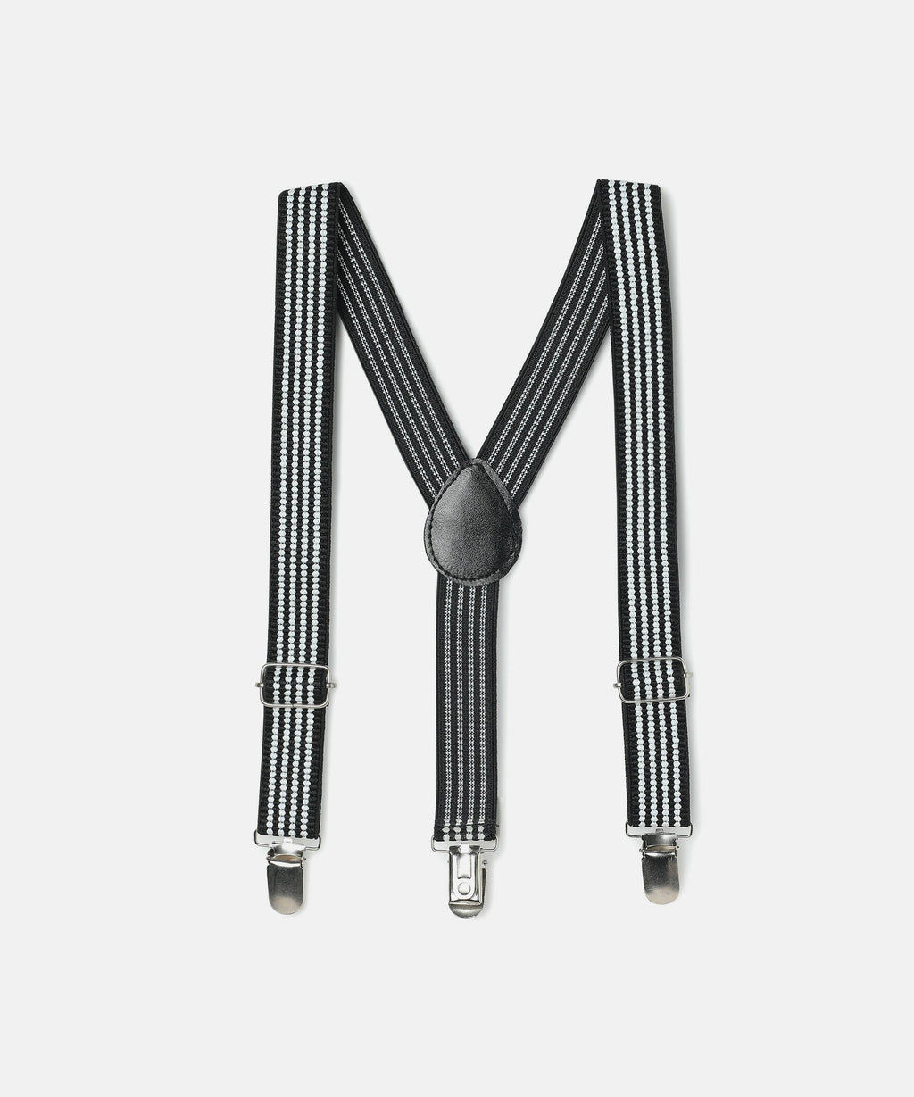 Manet Boys Strip Suspenders - Black | Grab2Buy