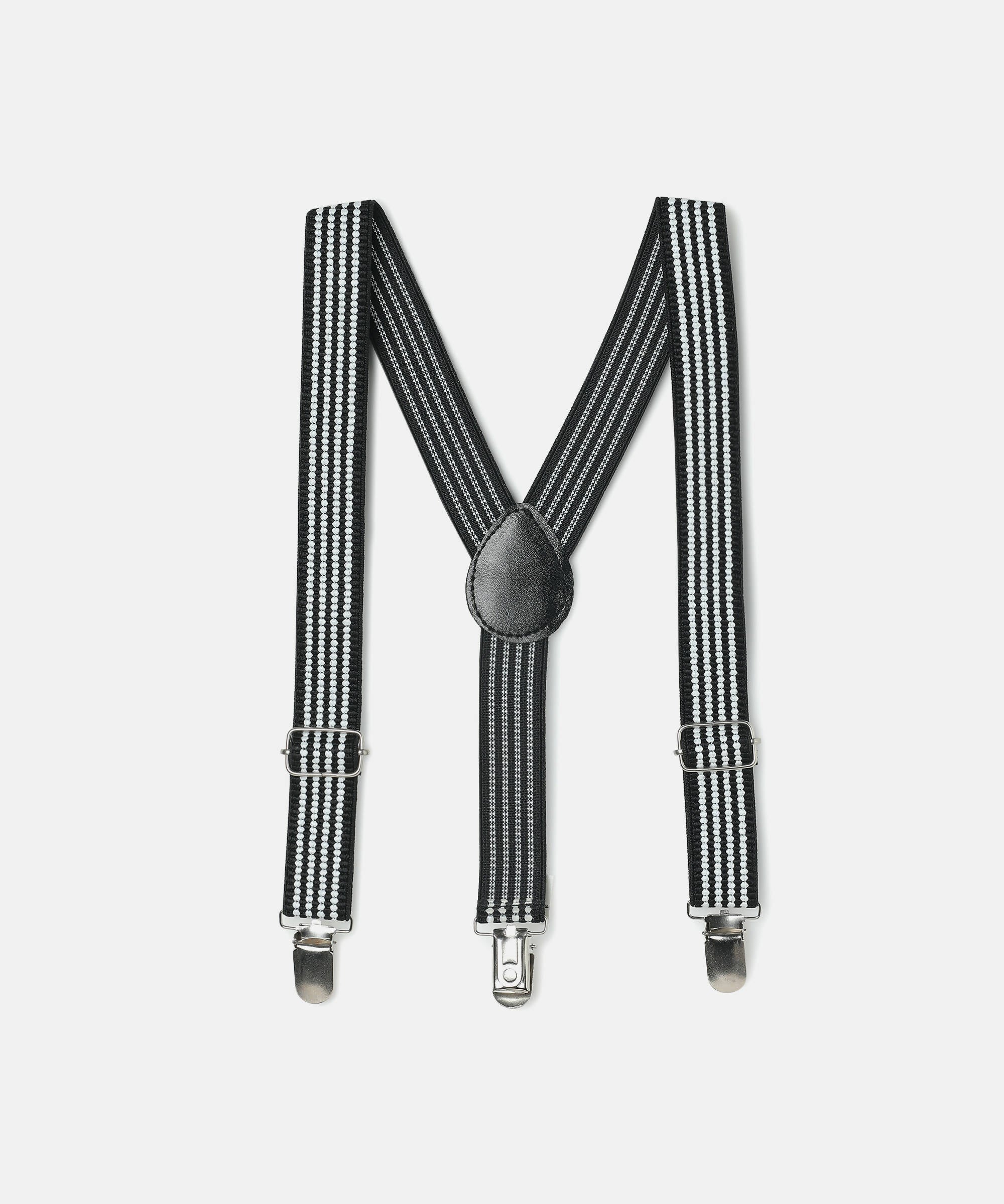 Manet Boys Strip Suspenders - Black | Grab2Buy