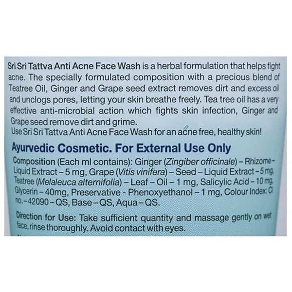 Sri Sri Tattva Anti Acne FaceWash | Swadesiicart