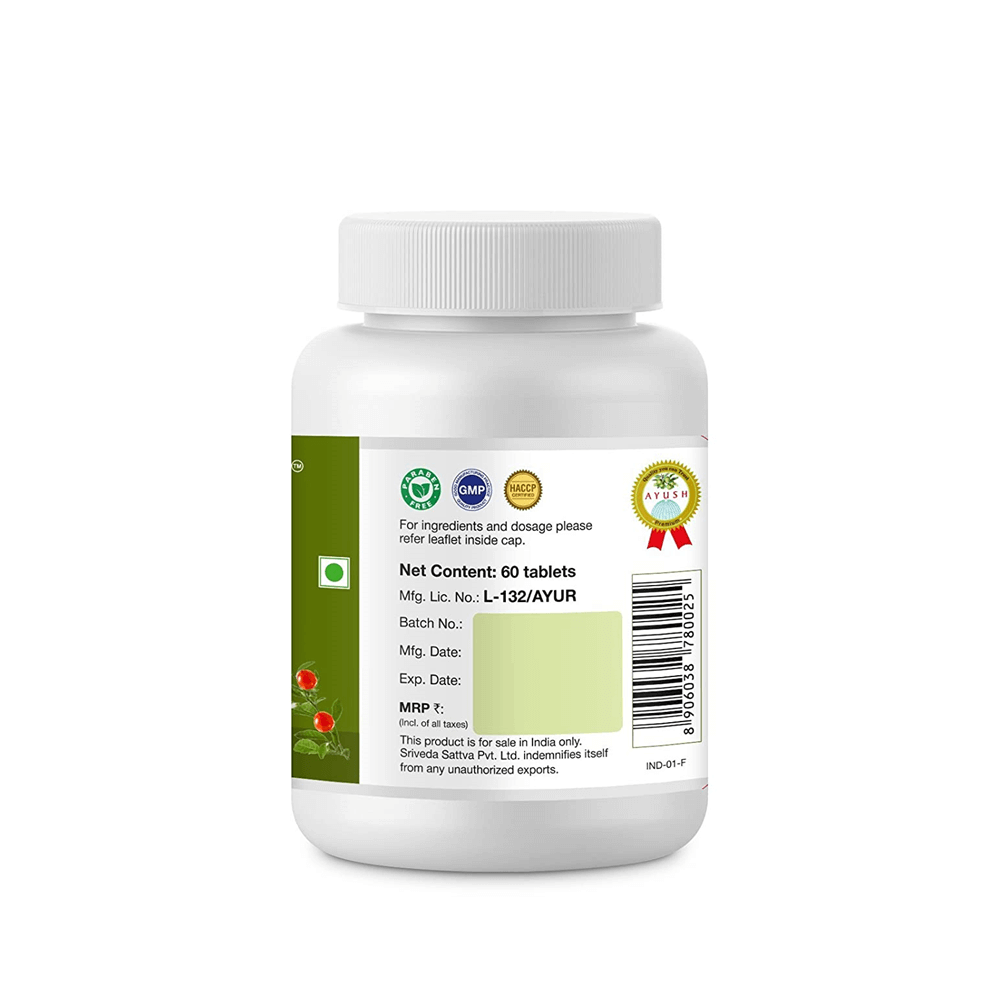 Sri Sri Tattva Ashwagandha Tablets | Traditional Ayurvedic Adaptogen, 100% Herbal