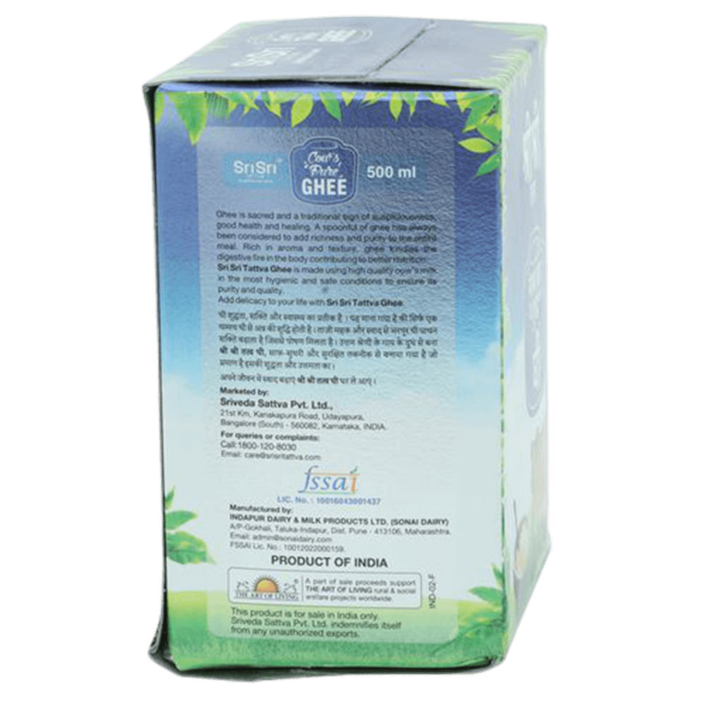 Sri Sri Tattva Cow's Pure Ghee | Pure Cow Ghee for Better Digestion and Immunity | Pure A2 Cow Ghee | Grab2Buy