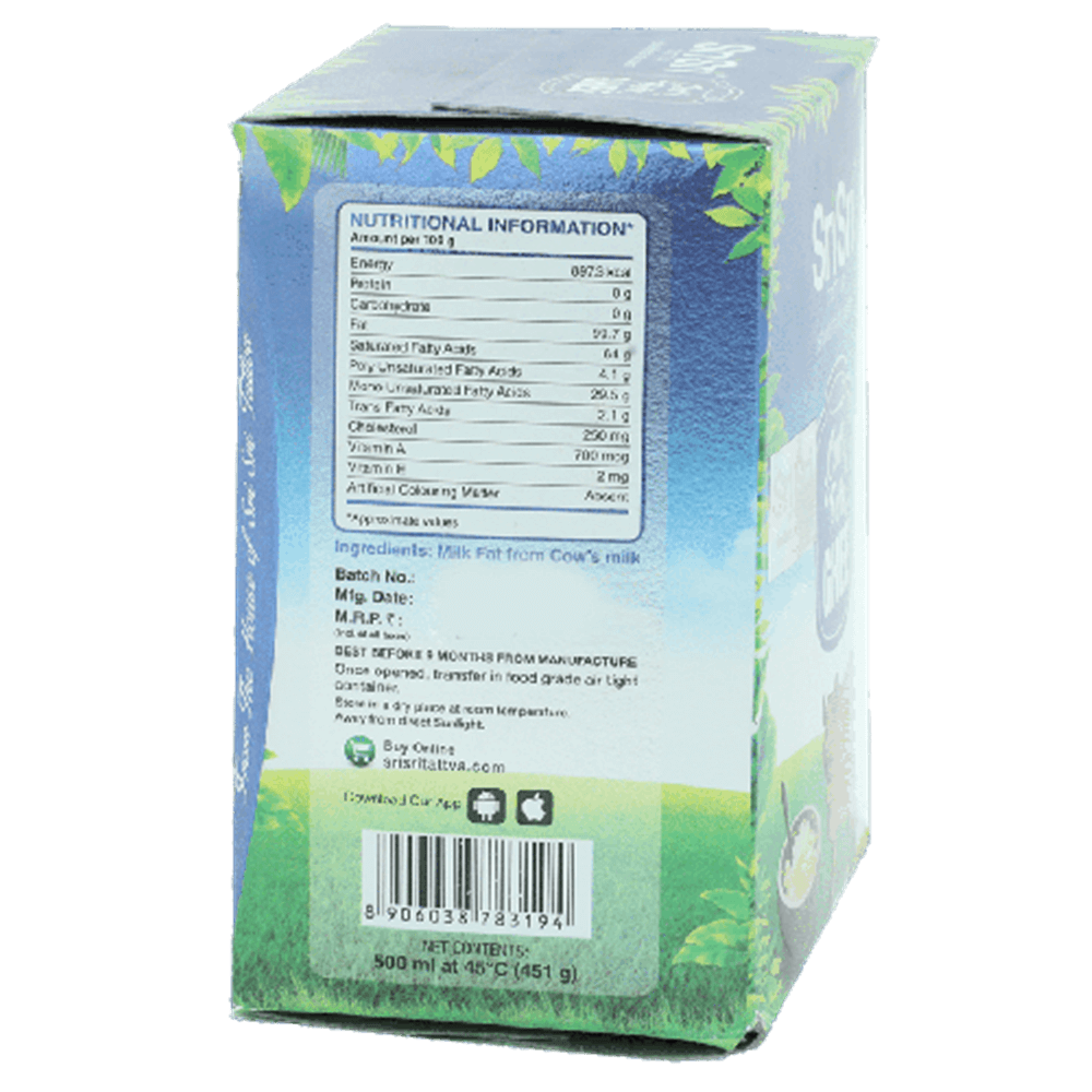 Sri Sri Tattva Cow's Pure Ghee | Pure Cow Ghee for Better Digestion and Immunity | Pure A2 Cow Ghee | Grab2Buy
