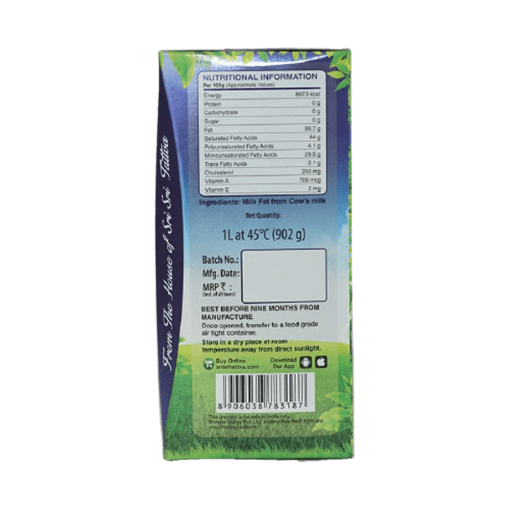 Sri Sri Tattva Cow's Pure Ghee | Pure Cow Ghee for Better Digestion and Immunity | Pure A2 Cow Ghee | Grab2Buy