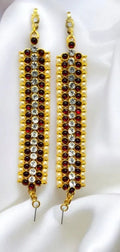 Elite Trading Stone Ear Chain Traditional South Indian Hair & Ear Accessory Classical Dance Jewelry | Grab2Buy