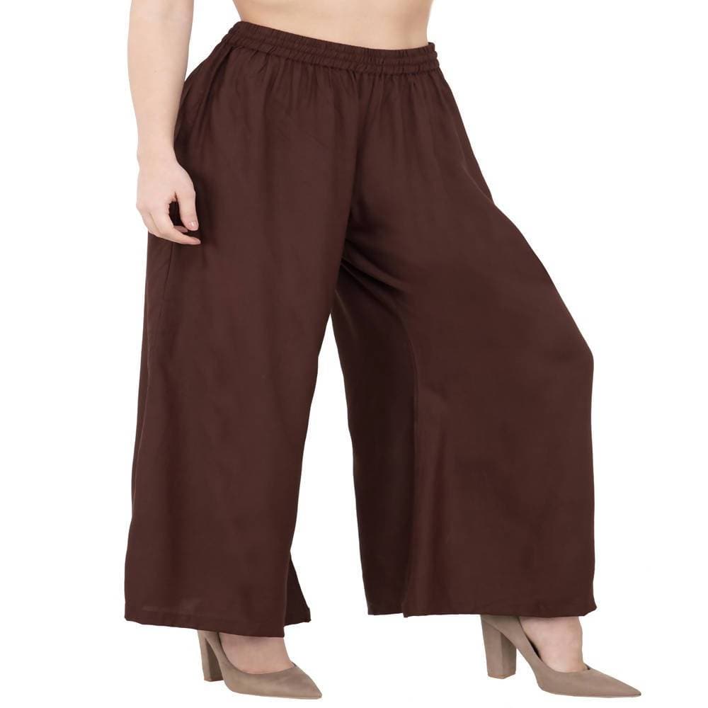 Lagi Women's Brown Solid Palazzo (PLZ04J) | Grab2Buy
