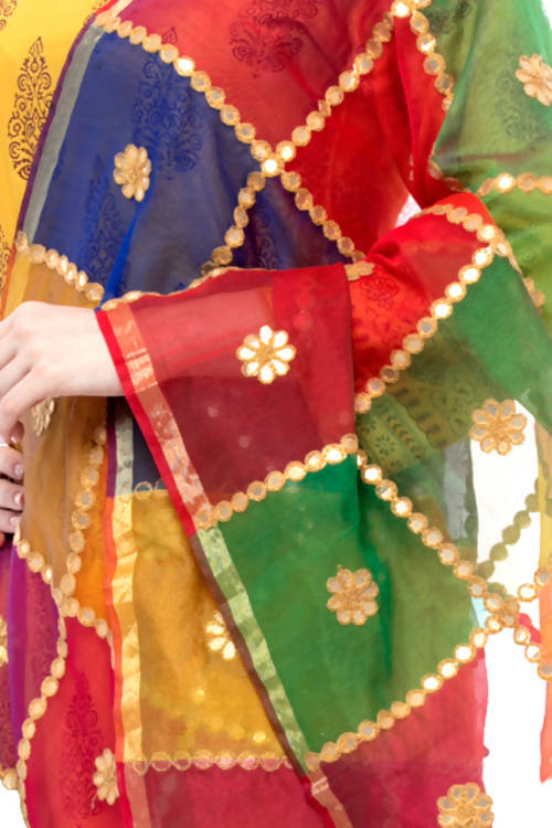 Mominos Fashion Multi Gota Box Dupatta | Grab2Buy