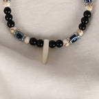 NVR Men & Women Pearl Evil Eye Adjustable Bracelet | Grab2Buy