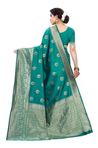 Vamika Banarasi Jacquard Weaving Green Saree (Siri Green) | Grab2Buy