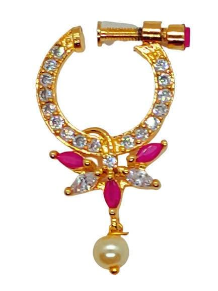 AD Ruby Designer Nose Ring (Left Side) | Grab2Buy