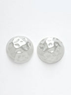 NVR Women's White Color Moon Stud Earrings | Grab2Buy