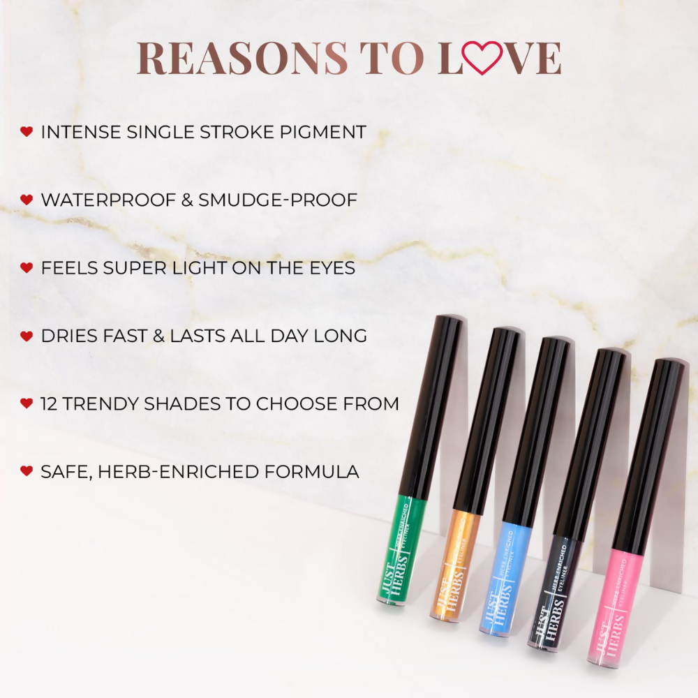 Just Herbs Eyeliner Waterproof and Smudge Proof, Long Lasting Eyeliners - Nutty Brown | Grab2Buy