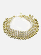 Women's Gold White Ghungroo Anklets - Ruby Raang | Grab2Buy