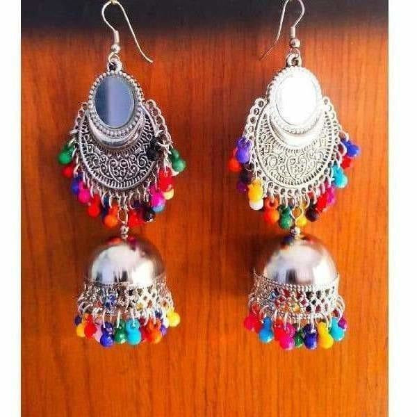 MS Fashion India Muskan Fancy Oxidized Multi color Beaded Earrings | Grab2Buy