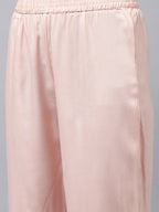 Yufta Women Pink Ethnic Motifs Yoke Design Thread Work Kurta with Palazzo | Grab2Buy