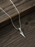 NVR Men's Arrow Shaped Silver Plated Pendant with Chain | Grab2Buy