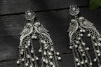 Mominos Fashion Johar Kamal Silver-Plated Oxidised Parrot Design Earrings | Grab2Buy