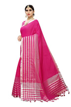 Vamika Pink Cotton Silk Weaving Saree (Twitter Pink) | Grab2Buy