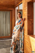 Partywear Designer Multi Bright Moss Fancy Saree - Durga | Grab2Buy