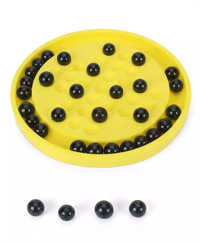 TOYZTREND Mind Challenging and Brain Development Brainvita Mini for Kids with 33 Glass Marbles | Grab2Buy