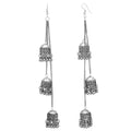 Silver-Plated Alloy Oxidised Designer Earrings - The Pari | Grab2Buy