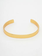 NVR Men Gold Stainless Steel Cuff Bracelet | Grab2Buy