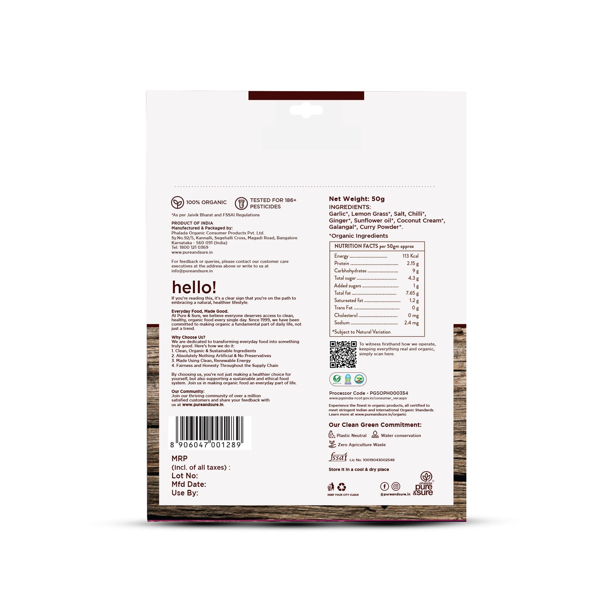 Pure & Sure Organic Yellow Curry Paste