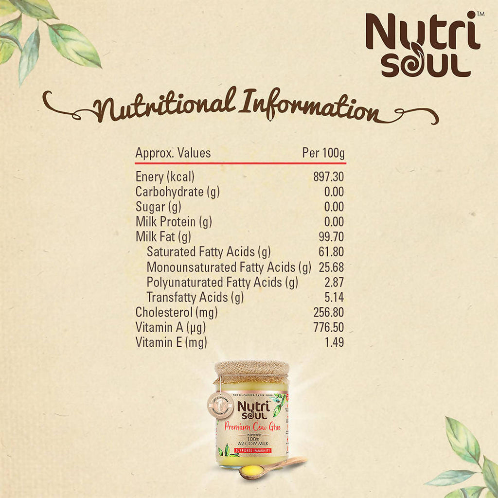 Nutrisoul Premium Cow Ghee | Pure and Natural Desi Ghee | Organic Cow Ghee | Grab2Buy