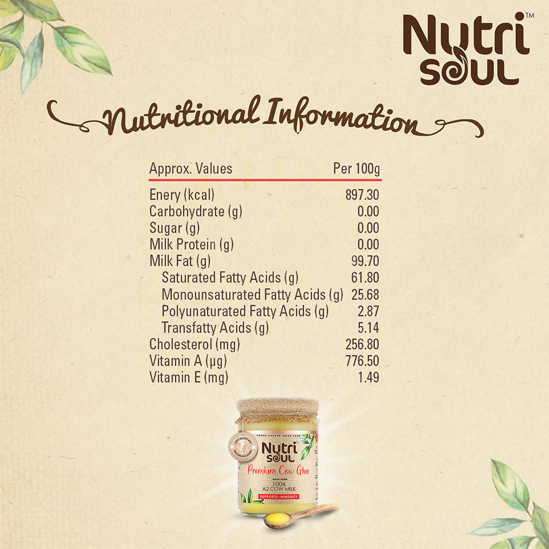 Nutrisoul Premium Cow Ghee | Pure and Natural Desi Ghee | Organic Cow Ghee | Grab2Buy