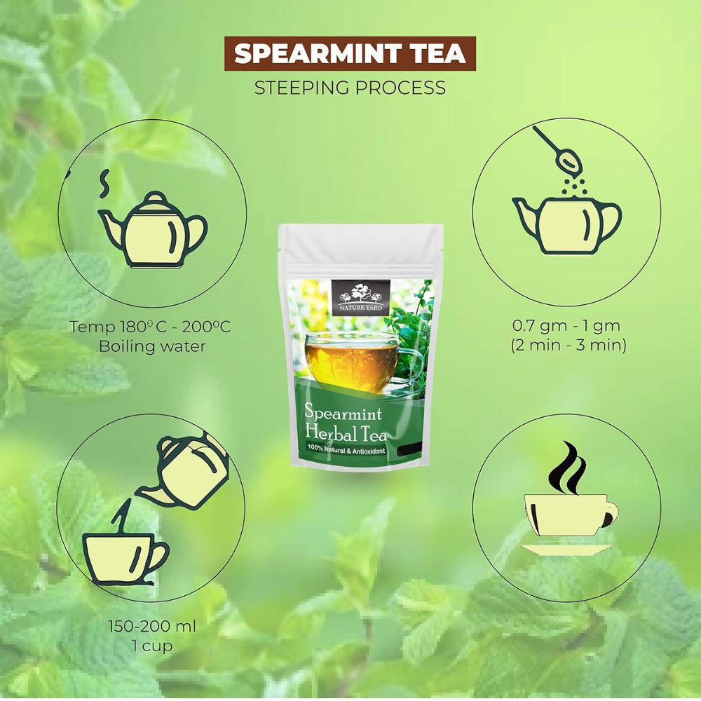 Nature Yard Pure Organic Spearmint Herbal Tea Leaves | Grab2Buy
