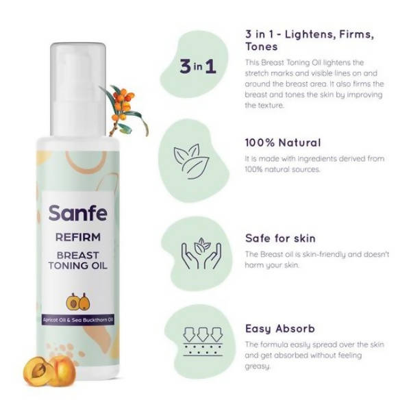 Sanfe Refirm Breast Toning Oil + Retone Nipple Depigmenting Serum Combo | Grab2Buy