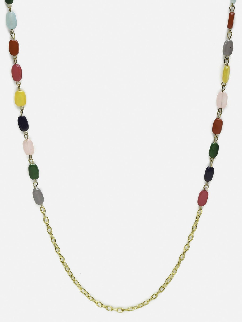 Multicolored Beaded Evil Eye Mask Chain - Ruby Raang | Grab2Buy