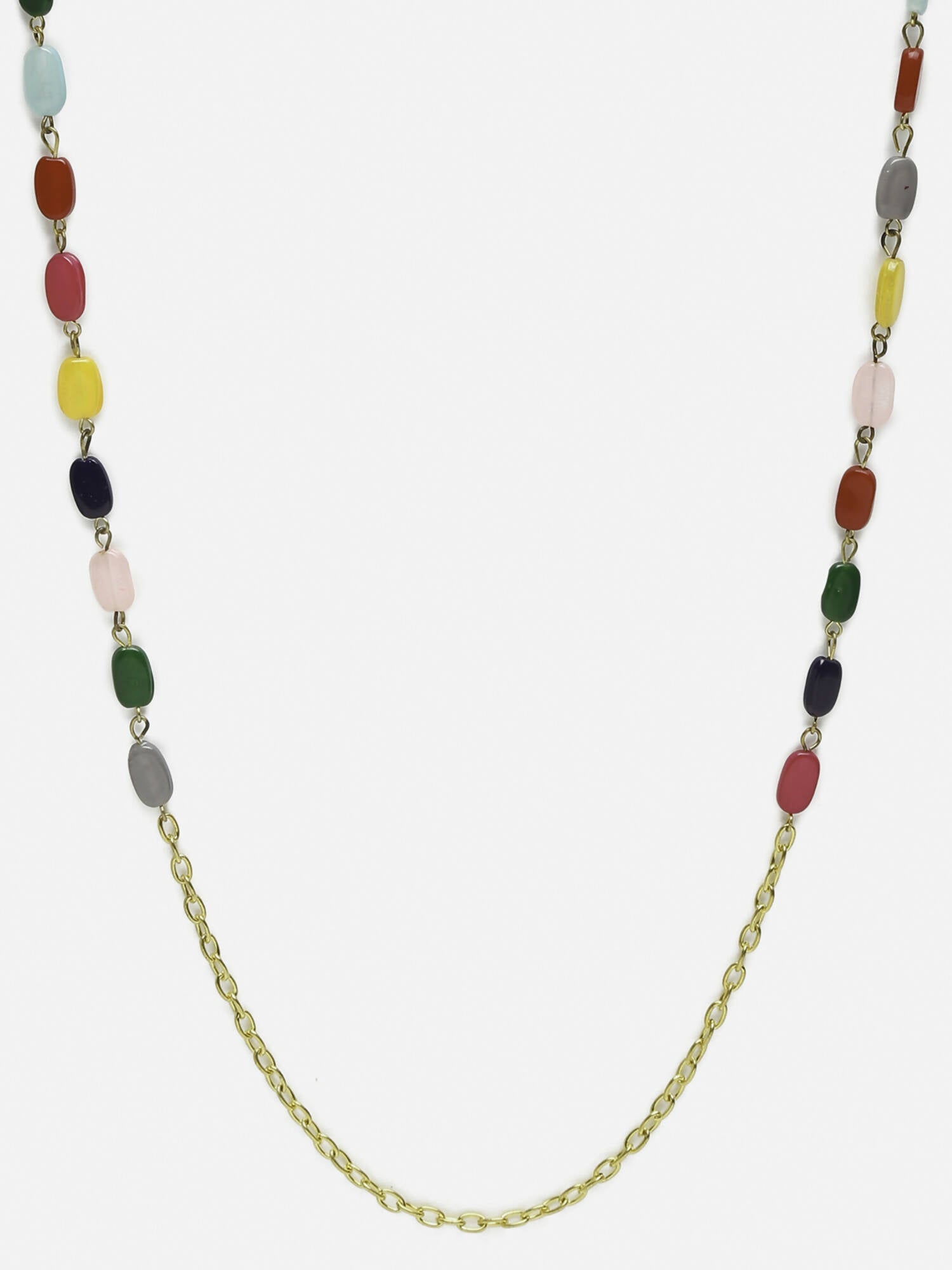 Multicolored Beaded Evil Eye Mask Chain - Ruby Raang | Grab2Buy