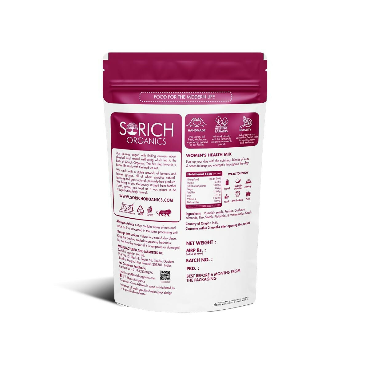 Sorich Organics Women's Health Mix Nuts & Seeds | Grab2Buy