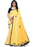 Vamika Designer Yellow Georgette Saree (TSUNAMI YELLOW ) | Grab2Buy