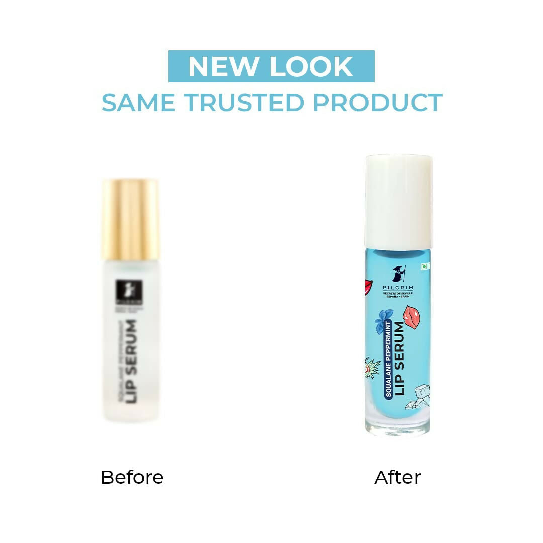Pilgrim Spanish Lip Serum (Peppermint) with Roll-on For Visibly Plump Lips, Hydrating Lip Serum For Dark Lips | Grab2Buy
