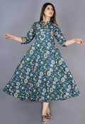 Vamika Cotton Sea Green Party Wear Kurti | Grab2Buy