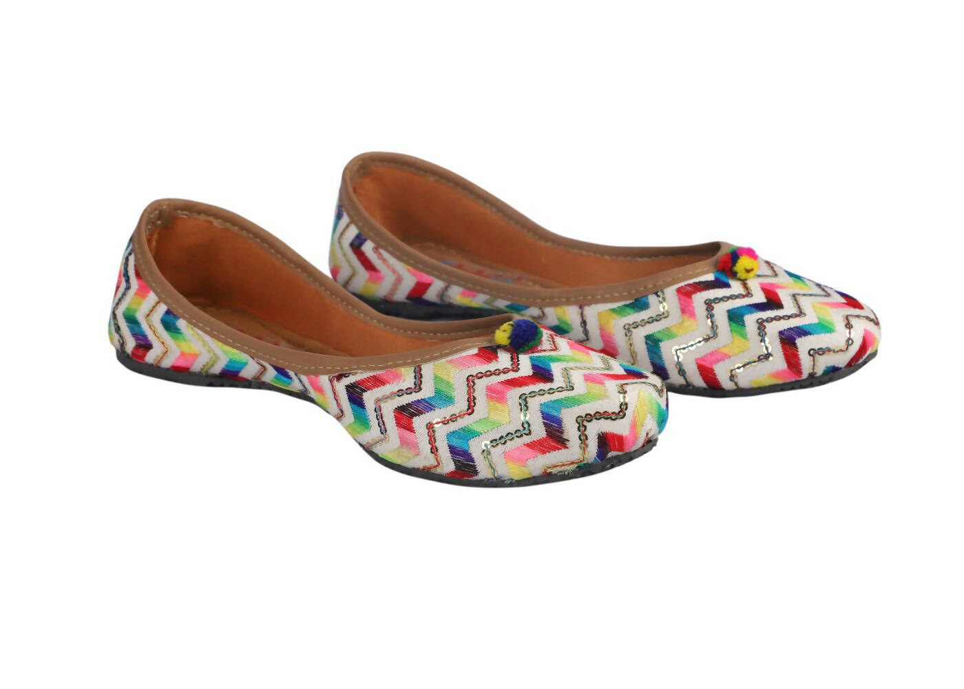 Tiny Bugs Girls Hand Crafted Ethnic Juttis - Multi | Grab2Buy