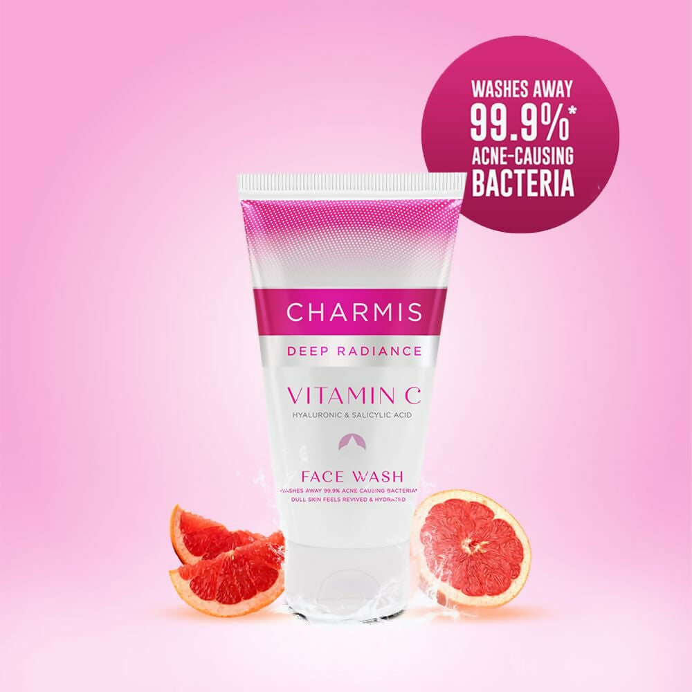 Charmis Deep Radiance Vitamin C Face Wash with Hyaluronic Acid & Salicylic Acid | Grab2Buy