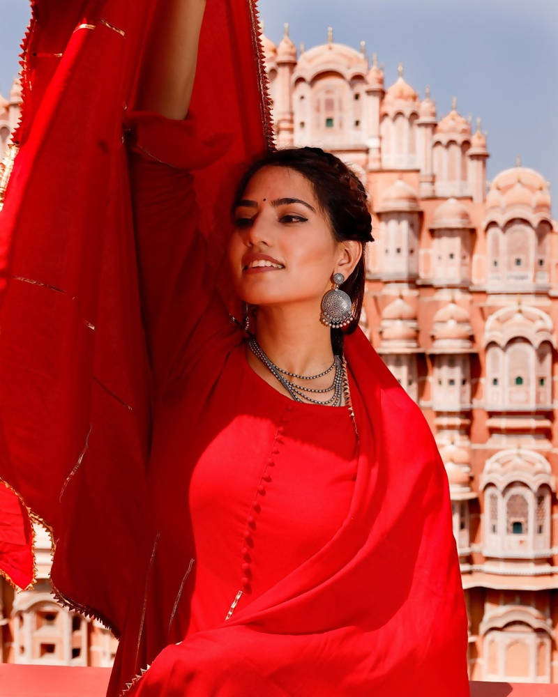 Cheera Kurta Sharara Dupatta set | Grab2Buy