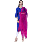 A R Silk Rani Color Chandna Orgenza Cotton Dupattas and Chunnis | Grab2Buy