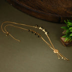 AanyaCentric Gold-Polished Mangalsutra & Ring Set