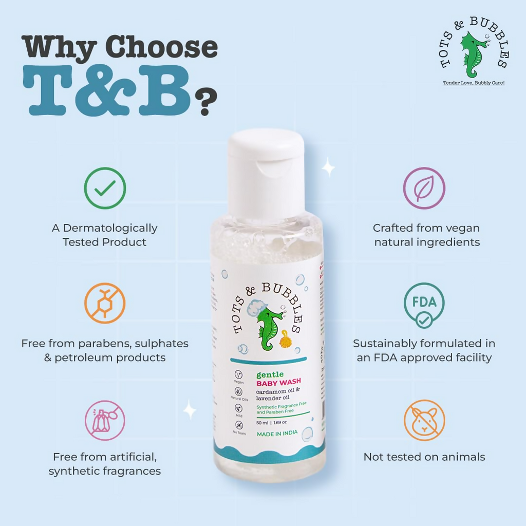 Tots & Bubbles Gentle Baby Body Wash with Natural Lavender & Cardamom Oil | Grab2Buy
