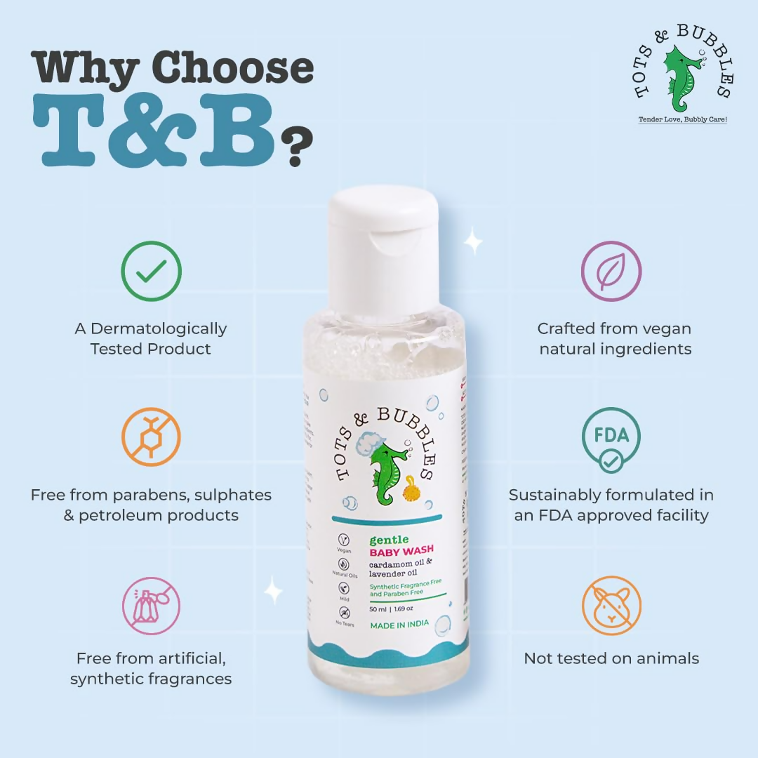 Tots & Bubbles Gentle Baby Body Wash with Natural Lavender & Cardamom Oil | Grab2Buy